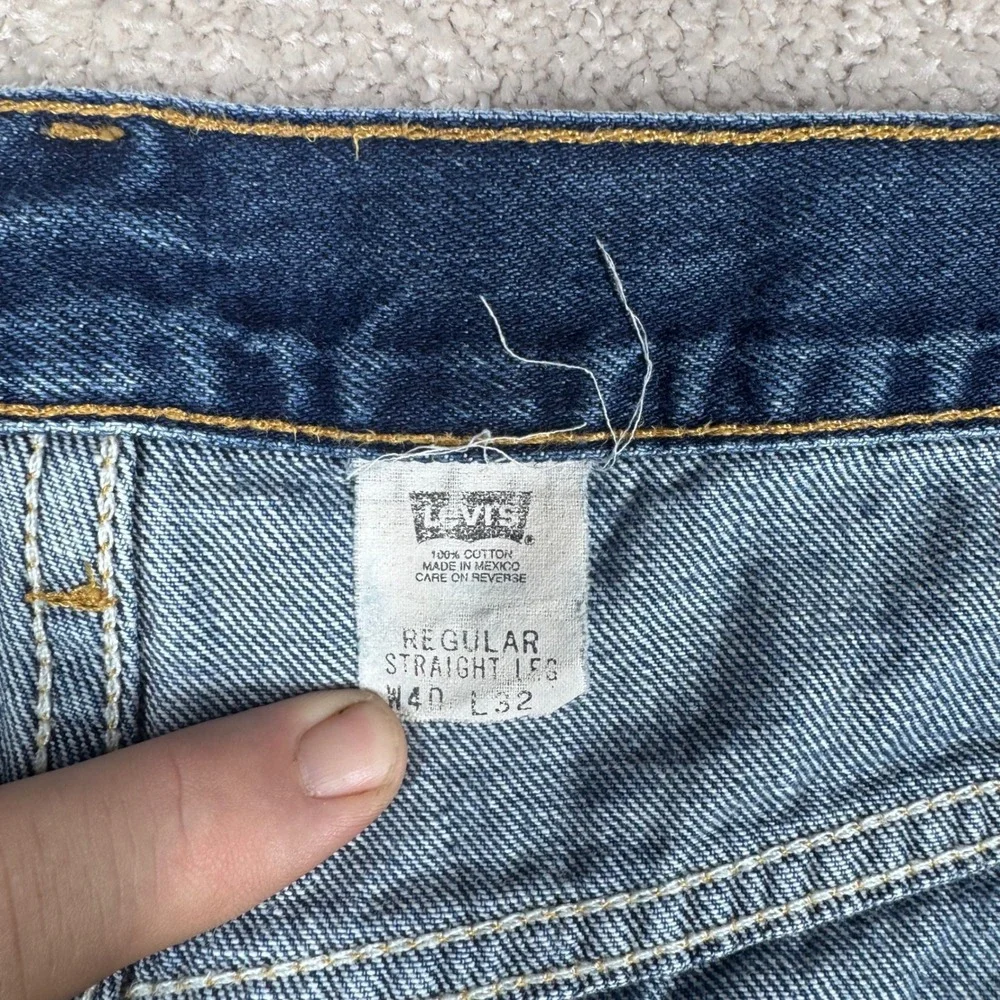 Levis 505 Regular Straight Leg Jeans Mens 40x32‎ Medium Wash Blue Denim 505-0216